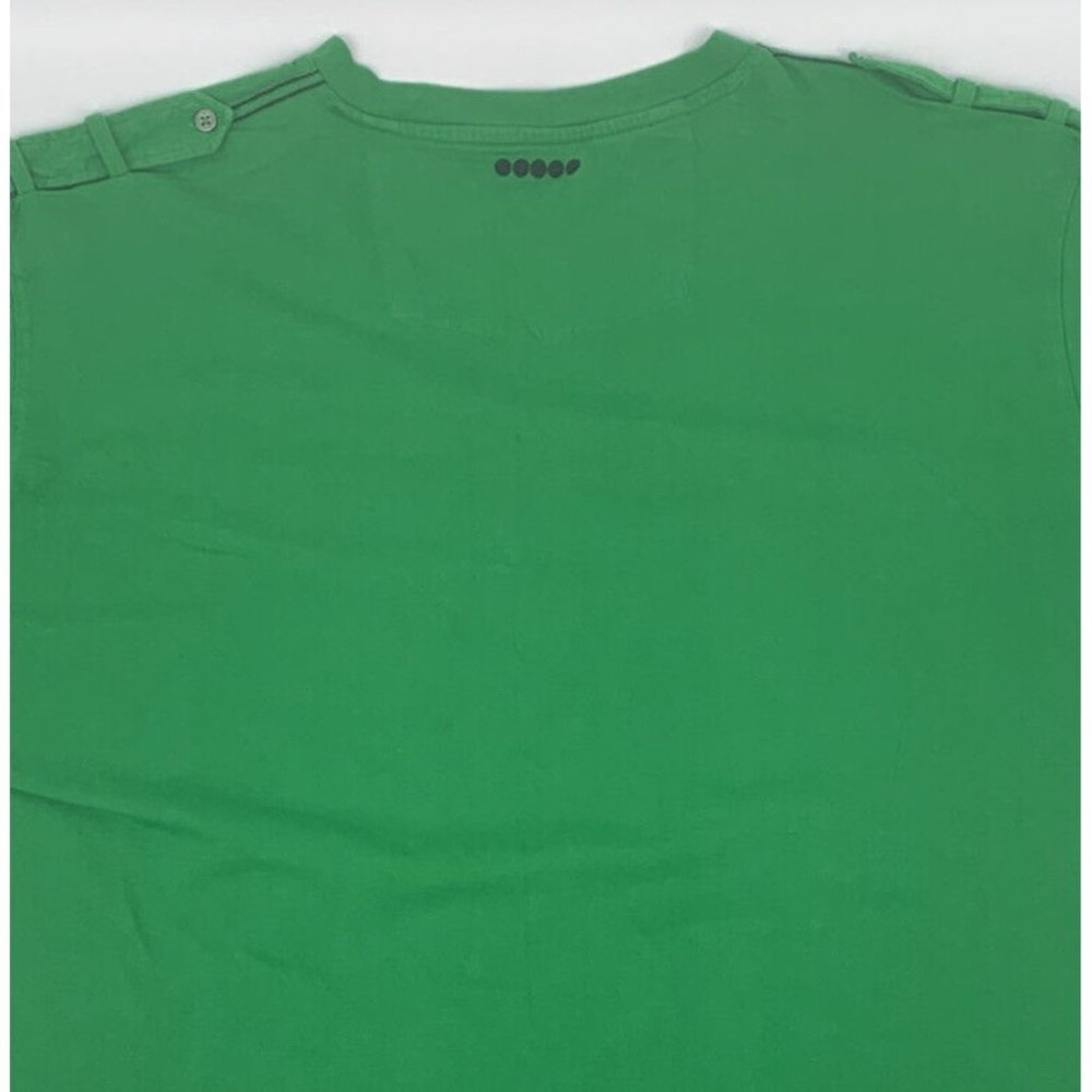 Men's COOGI Short Sleeve V-Neck Shirt Heritage Embroidered Green 4X - Picture 12 of 12